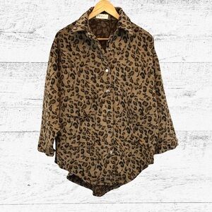 Leopard Print Teddy Jacket